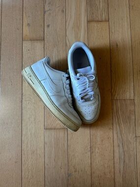 Nike White Low-Top Leather Sneakers